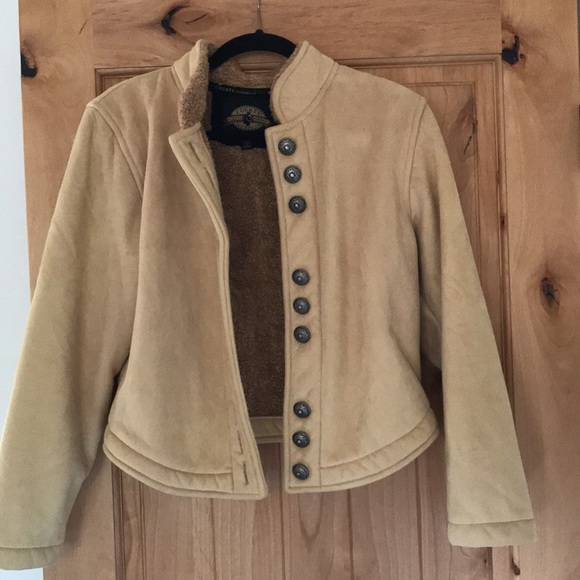 SOLD Faux suede Sherpa lined County Clothing jacket Sz M - Picture 6 of 14